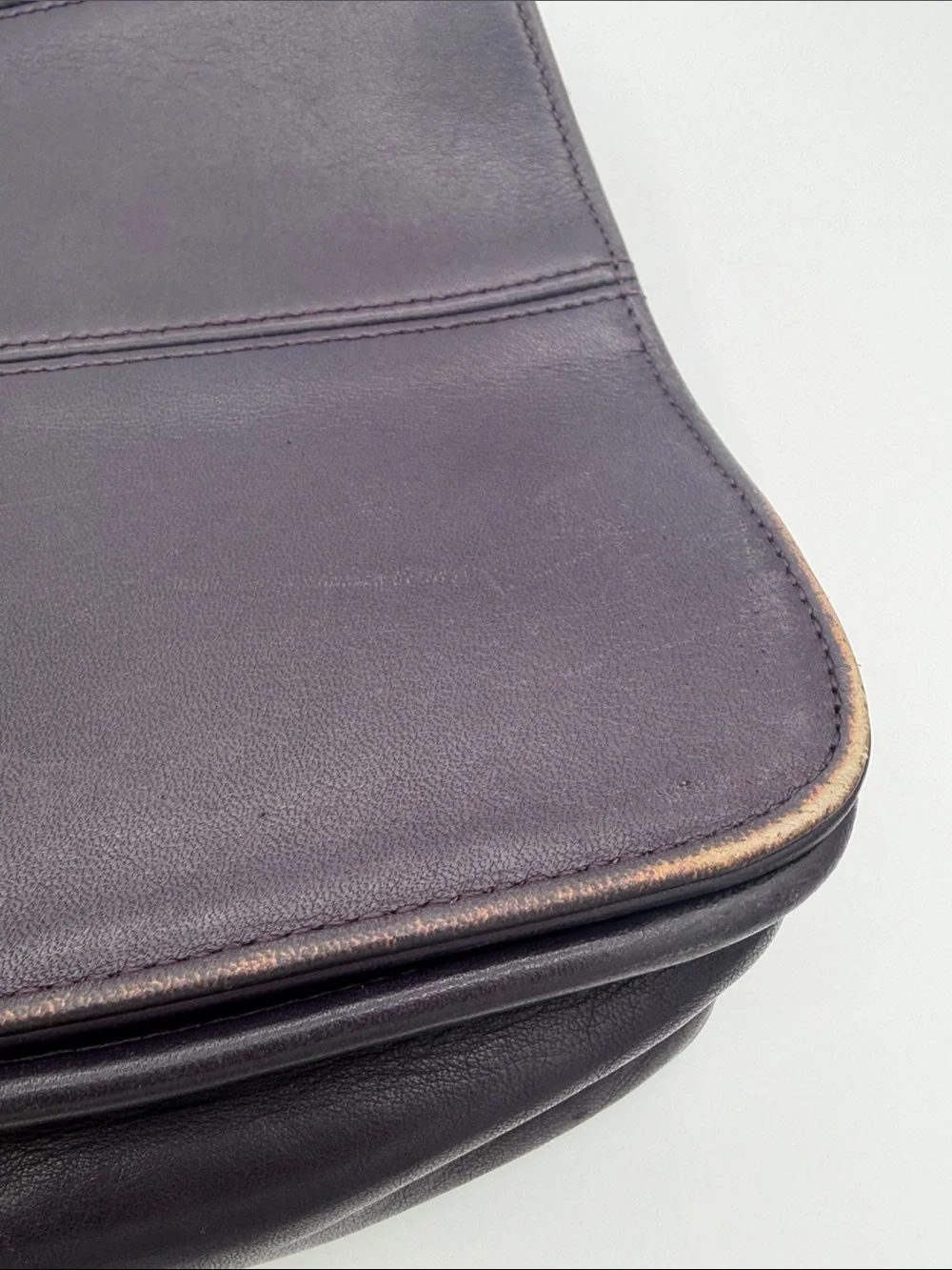 Coach Vintage Tribeca Leather Crossbody Bag Ink Purple